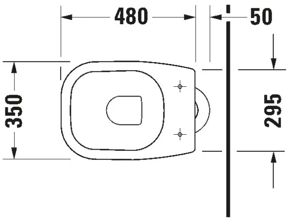 Duravit 21100100002 - Vaso a pavimento D-CODE in ceramica, bianco lucido