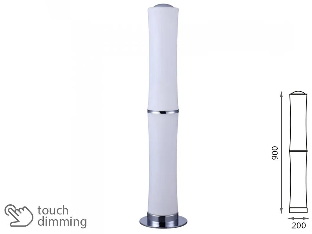 Piantana Lampada Led Da Terra Moderna Forma a 2 Canne Bamboo 32W Alta 900mm Dimmerabile Touch SKU-3976
