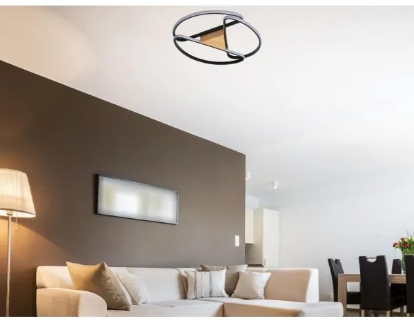 Plafoniera LED dimmerabile LED/75W/230V 3000-6500K marrone/nero + +TC