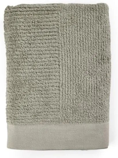 Asciugamano in cotone verde-grigio 140x70 cm Classic - Zone