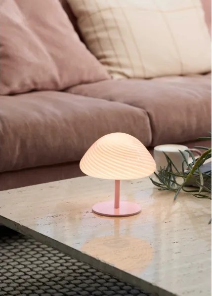 Halo Design 747047 - Lampada da tavolo CANDY MINI MUSH 1xG9/25W/230V Ø 17 cm rosa