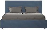 Letto Matrimoniale Francese 140x210 cm Senza Rete Mika Blu