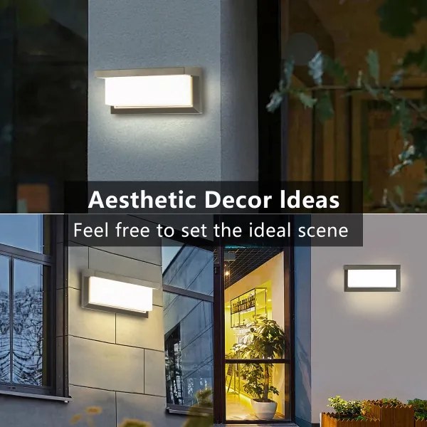 Brilagi - Applique da esterno LED RGBW BRICKY 1xE27/9W/230V grigio IP54
