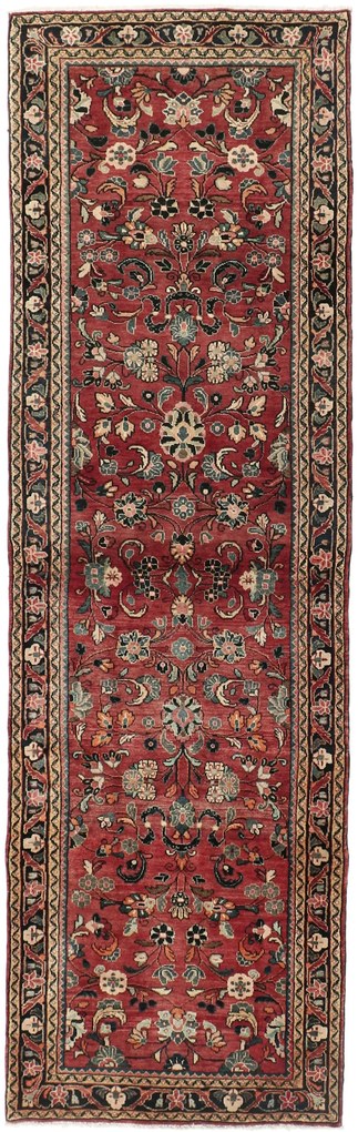 Hamedan Tappeto 330x100 (Iran) Annodato A Mano