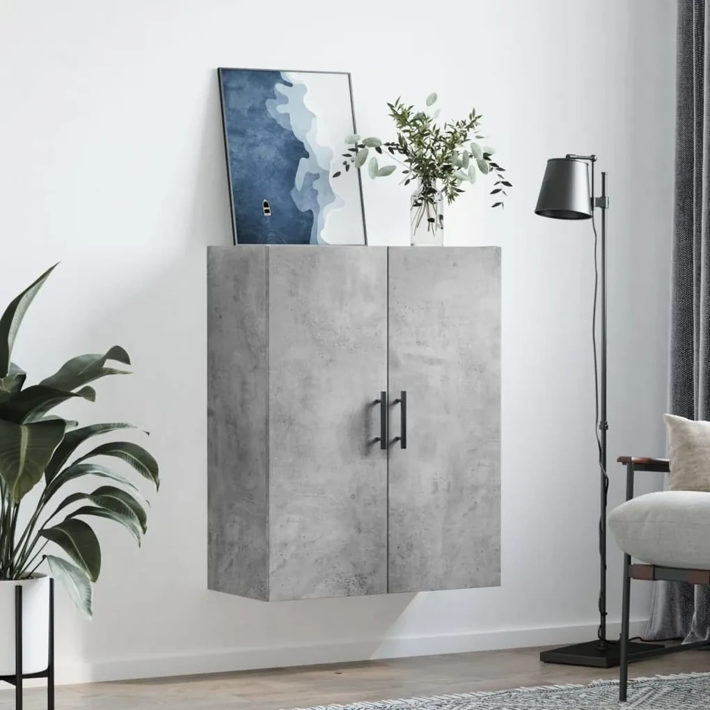 Mobile a parete grigio cemento 69,5x34x90 cm