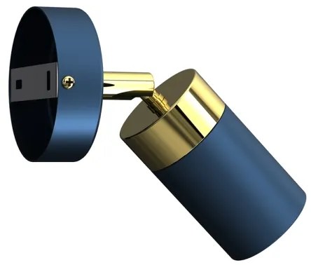 Applique a spot da parete JOKER 1xGU10/25W/230V blu/oro