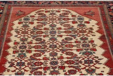 Antik Stilizzato Rosso Mattone Avorio 140x185 Cm