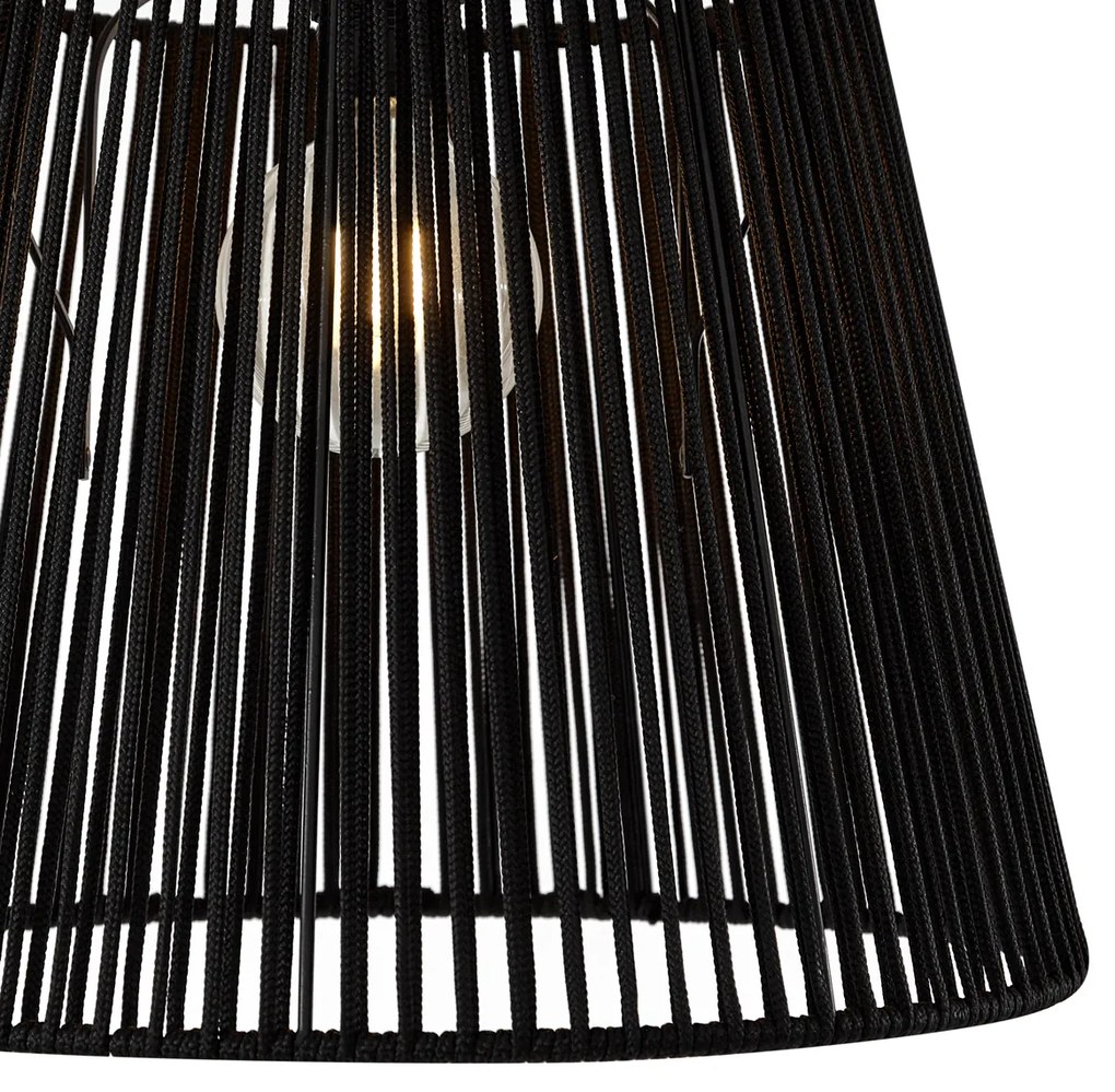 Plafoniera da esterno con corda nera IP54 - Jayla