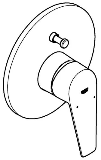 GROHE 29190001 - Miscelatore per vasca BAUEDGE DN 15, finitura cromo lucido