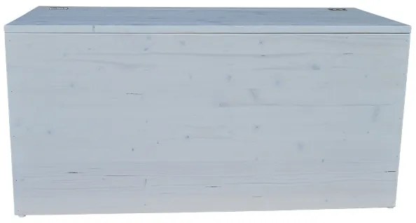 Cassapanca pouf contenitore in legno massello SHABBY CHIC cm 98