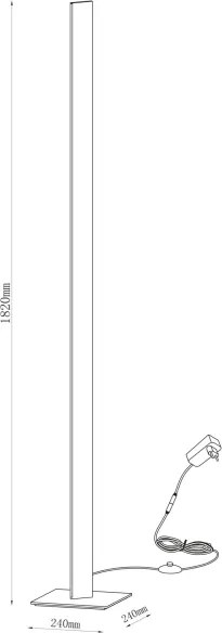 Lampada da terra LED BERNADETTA LED/28W/230V 4000K bianca