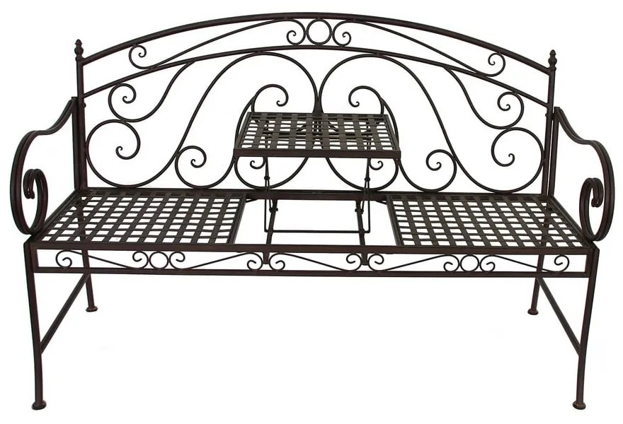 Panchina da giardino in metallo nero Saket - Garden Pleasure