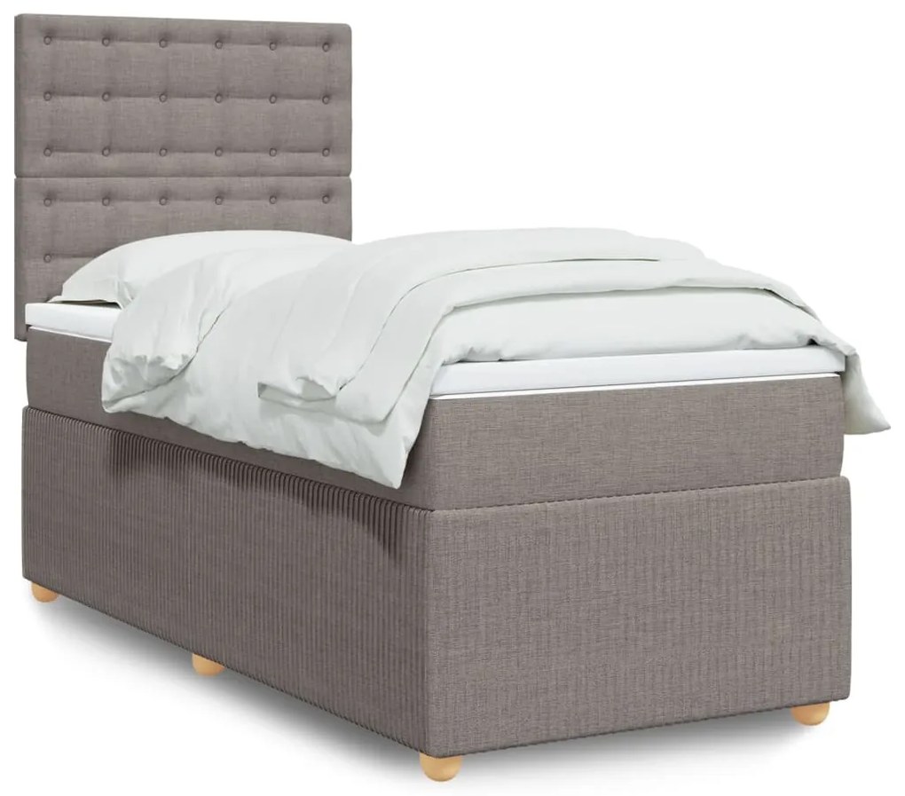 Giroletto A Molle Con Materasso Tortora 90x190 Cm İn Tessuto /