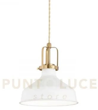 Eris sospensione in metallo bianca e oro 1 luce attacco e27 d.21cm