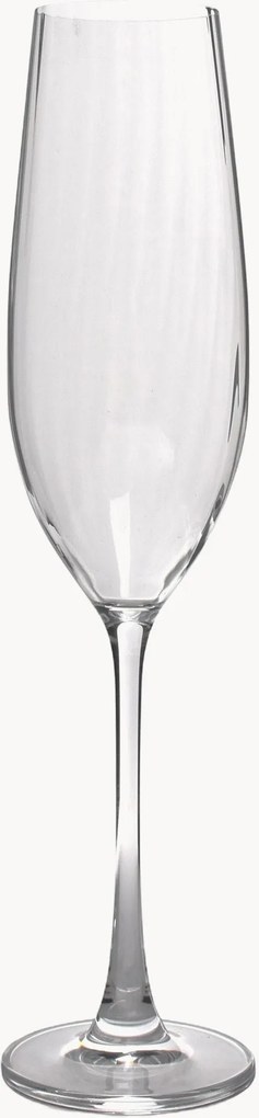 Set di 4 flute da champagne in cristallo Saga