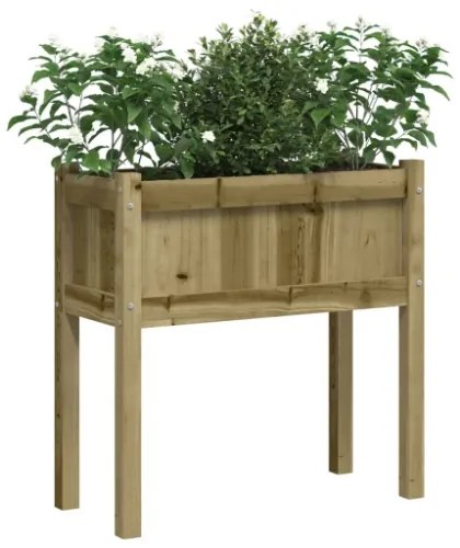 Fioriere da Giardino 2 pz con Gambe in Legno di Pino Impregnato