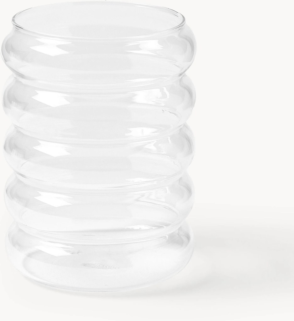 Set di 4 bicchieri da long drink in vetro soffiato borosilicato Bubbly