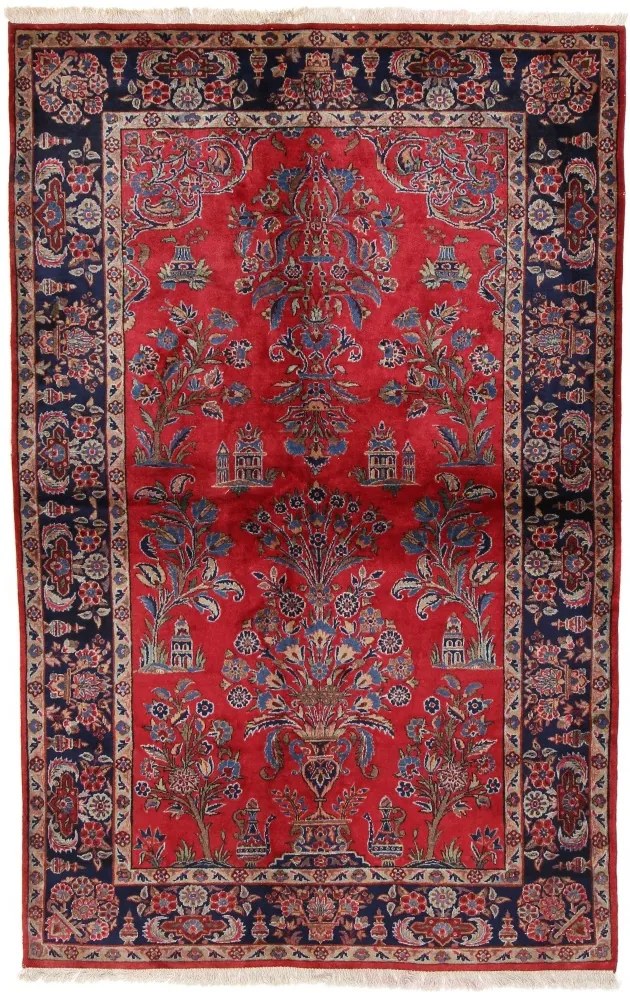 Kashan Tappeto persiano 200x130 Blu (Iran) Annodato A Mano