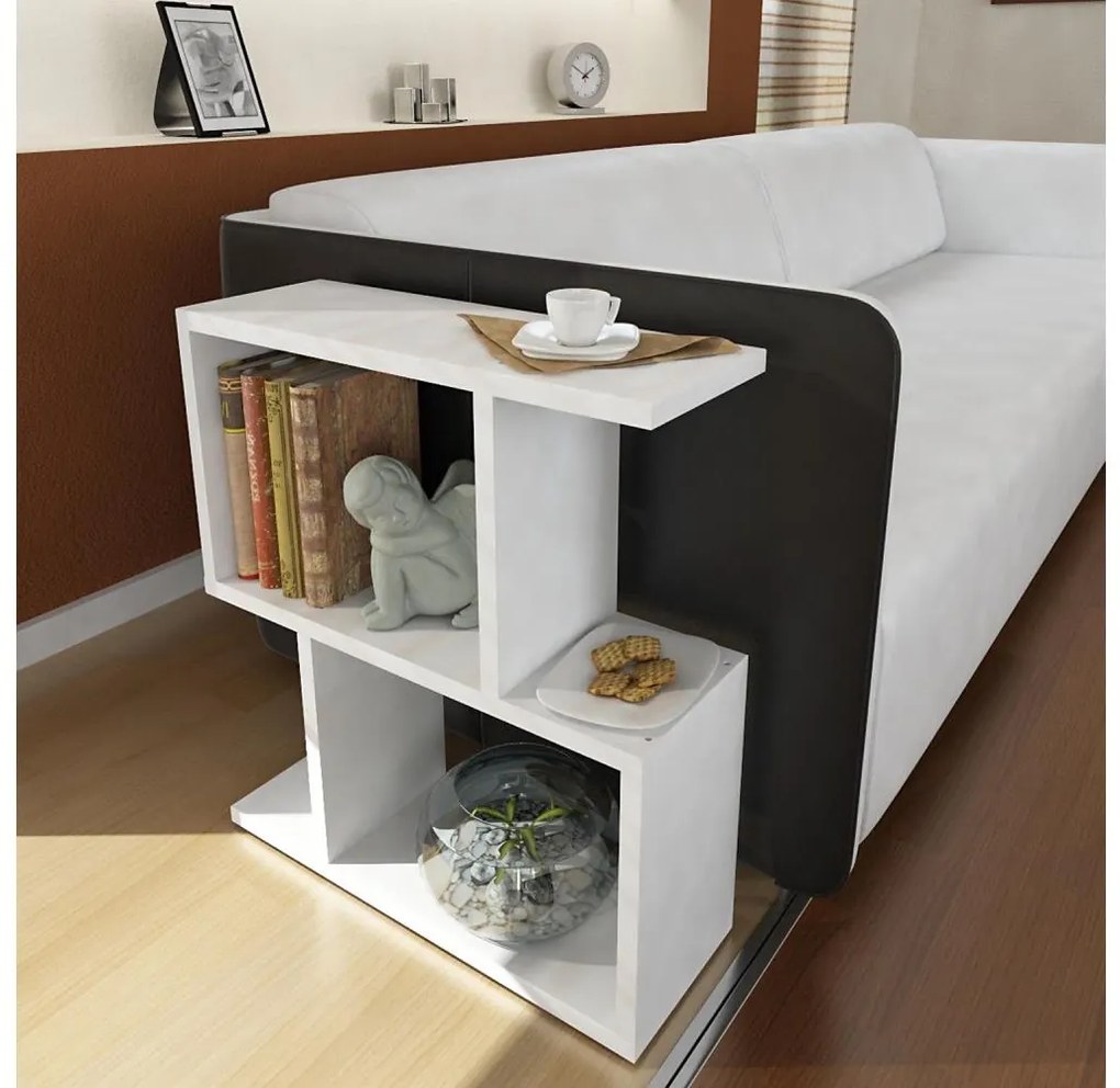 Tavolino KARINUS 55,4x50 cm bianco