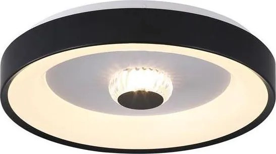 Searchlight 89735-38BK - Lampada da soffitto dimmerabile LED POLKA 24W/230V + 6W, diametro 38,5 cm, nera