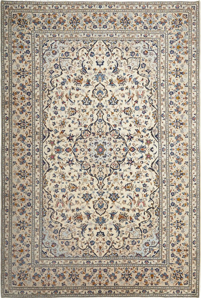 Kashan Tappeto persiano 200x300 Beige (Iran) Annodato A Mano