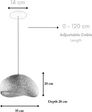 Brilagi - Lampada a sospensione con cavo WABI SABI 1xE27/40W/230V Ø 35 cm bianco