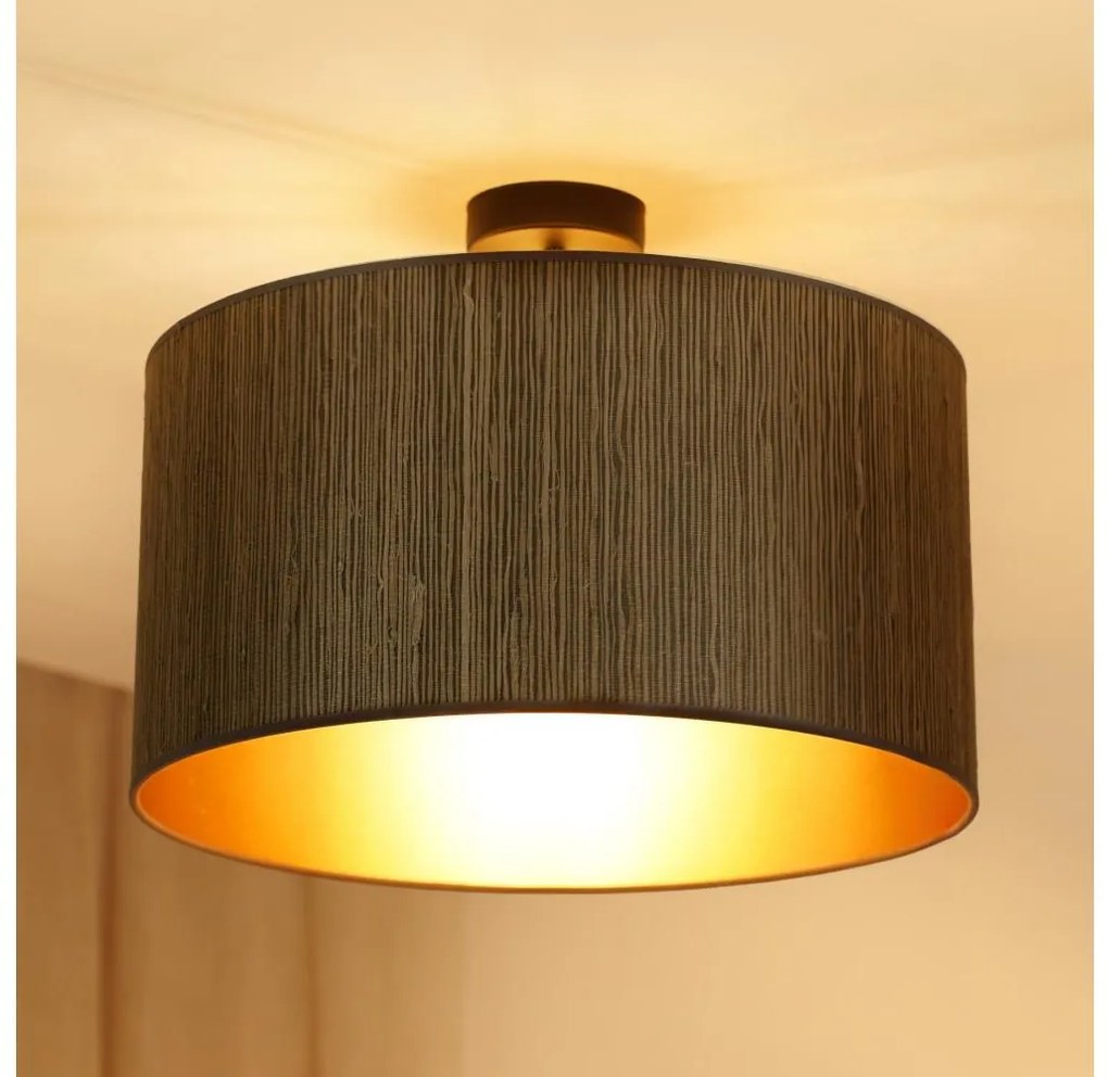 Brilagi - Lampadario a plafone BOSTON ROLLER 1xE27/15W/230V diametro 45 cm marrone/oro