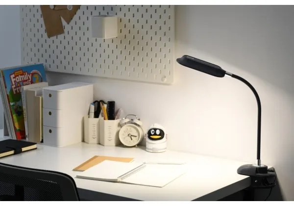 Immax 08998L - Lampada da tavolo dimmerabile LED+CCT con clip CLIP 7,5W/230V nera