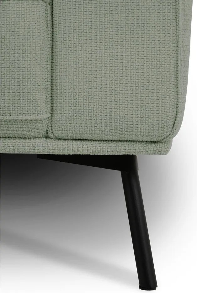 Divano angolare verde (con penisola a sinistra/a L) con rivestimento in ciniglia Amsterdam – Scandic