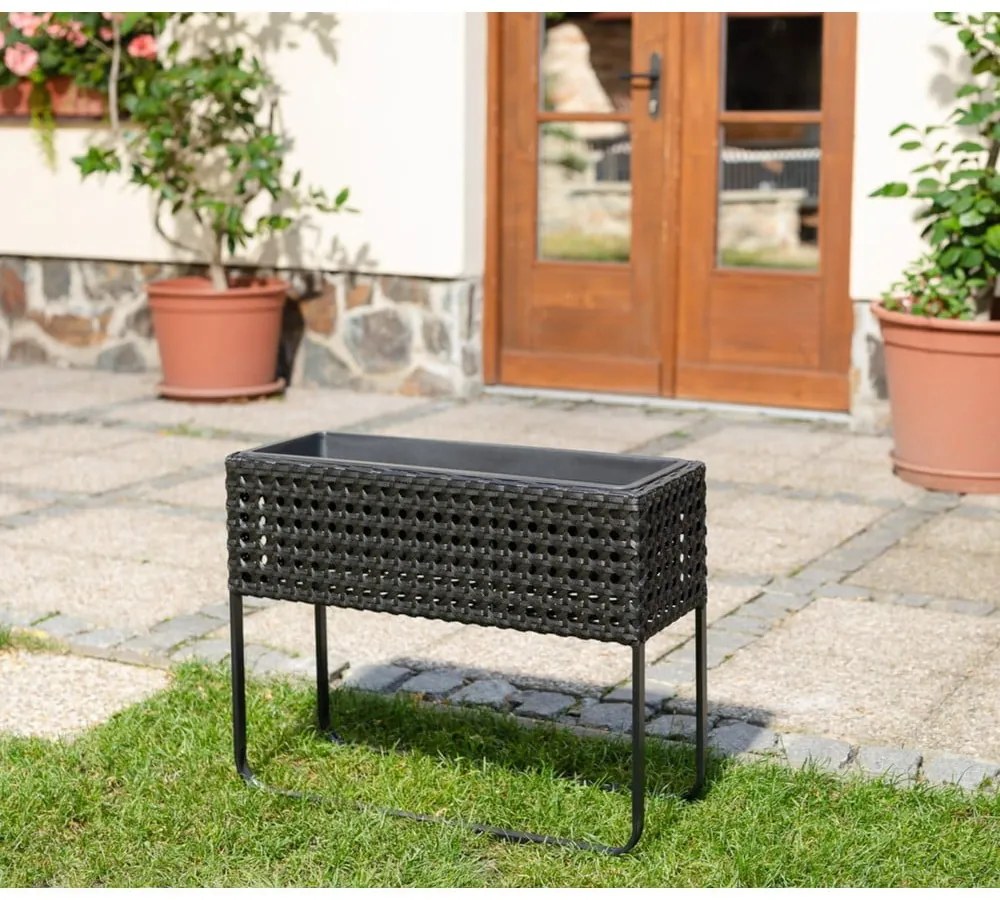 Vaso da giardino nero Magnolia - Bonami Essentials