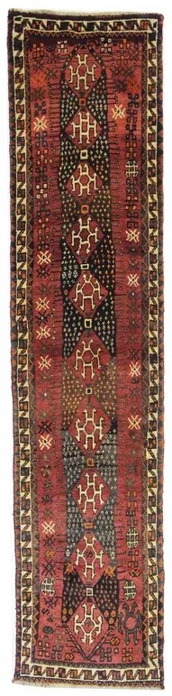 Gashghai Tappeto persiano 70 x 310 Rosso (Iran) Annodato A Mano
