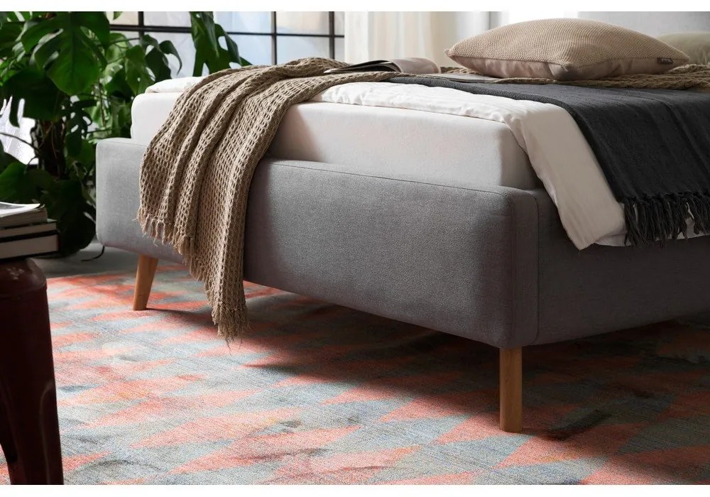 Letto singolo imbottito grigio chiaro rete non inclusa 120x200 cm Mattis – Meise Möbel