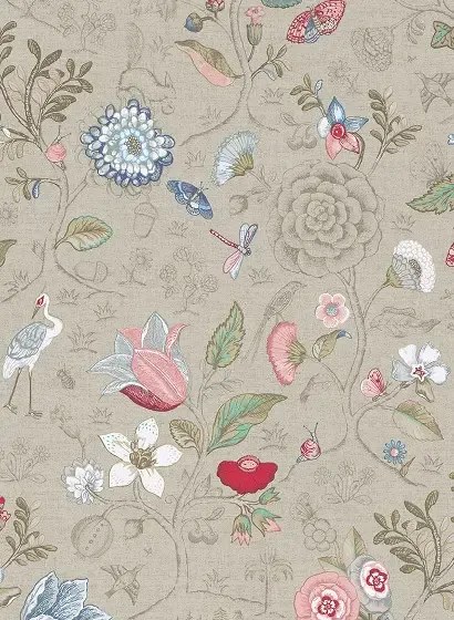 Eijffinger Carta da parati Spring to Life - Mehrfarbig Braun