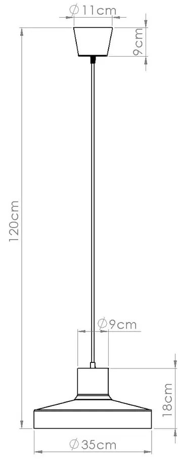Lampadario verde ø 35 cm Vito – Sollux