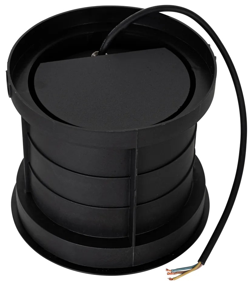 Set di 3 faretti da terra moderni neri 3 luci IP65 - Tribus