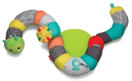 Infantino - Cuscino per l'ora del pancino per bambini 2in1 caterpillar