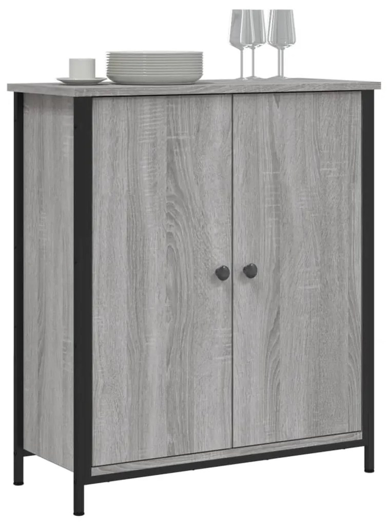 Credenza grigio sonoma 70x30x80 cm in legno multistrato