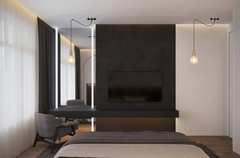 Lampadario Spark 1 Black