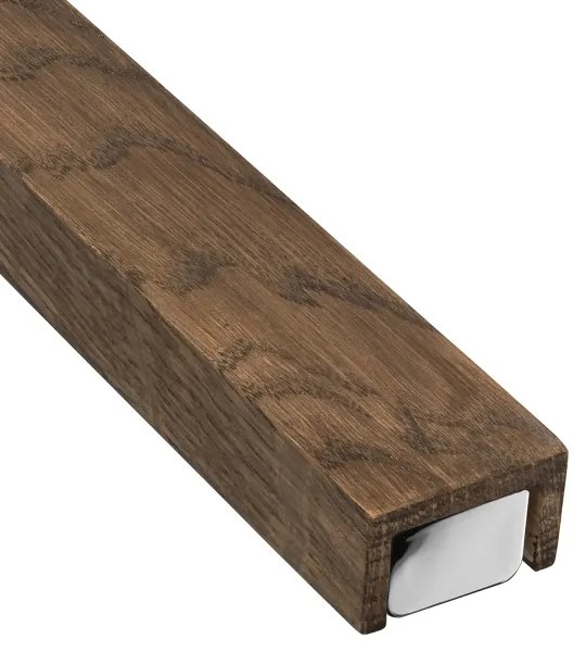 Brilagi-Illuminazione a LED per specchi da bagno WOODY MIRROR LED/15W/230V IP44 quercia/cromo