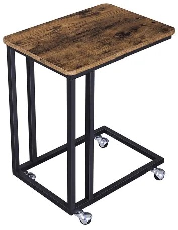 Tavolino d'appoggio mobile ELDUR marrone/nero