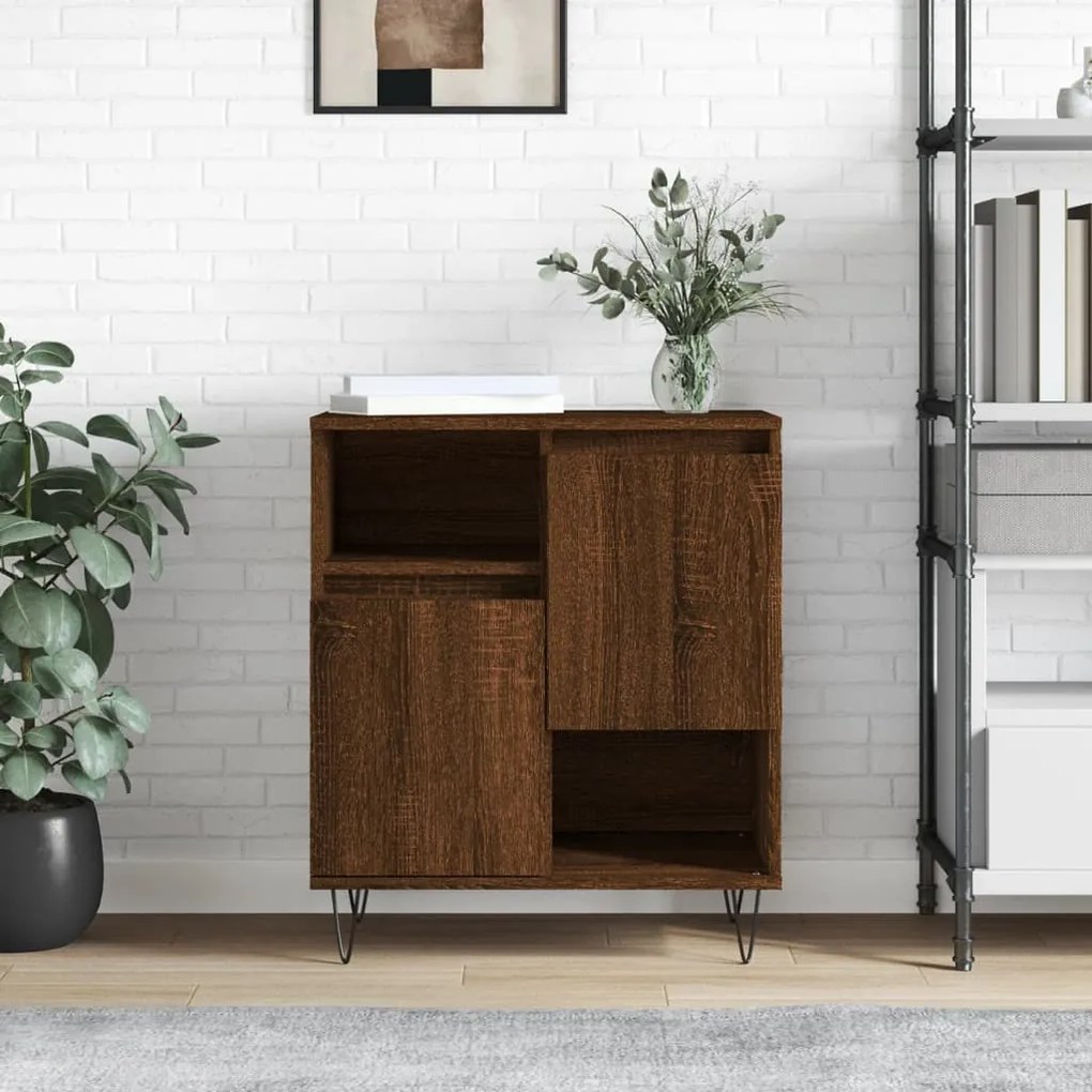 Credenza Rovere Marrone 60x35x70 Cm İn Legno Multistrato /