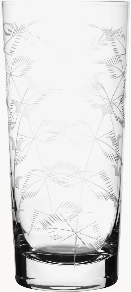 Set di 4 bicchieri da long drink in cristallo soffiato Fern