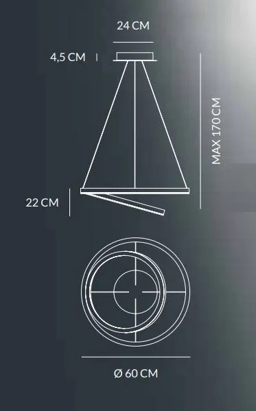 Hurricane sospensione diametro 600 lm3120 w60 3000k