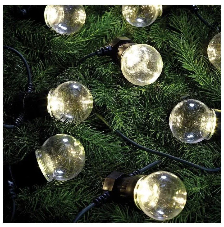 Markslöjd 703181 - Catena luminosa LED da esterno DAKKE 10xLED 7,5m IP44 bianco caldo