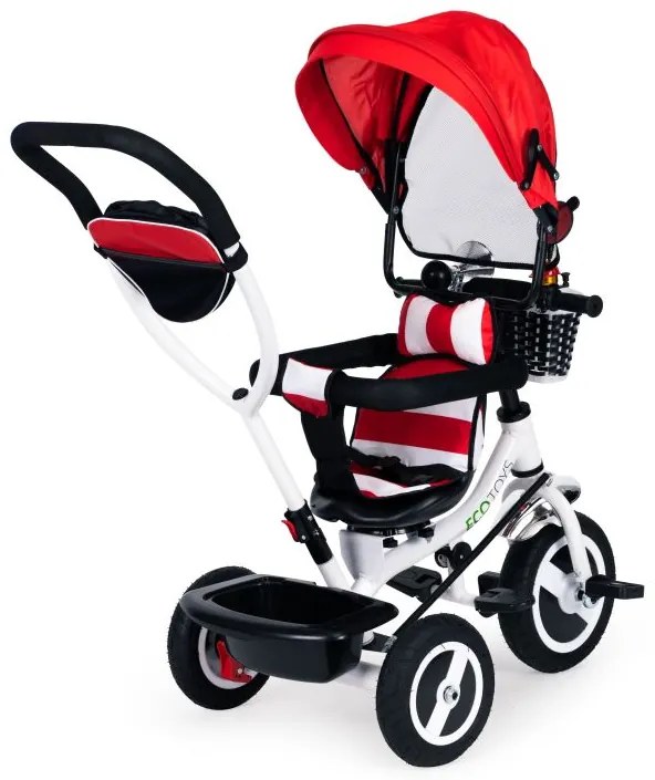 Triciclo, passeggino rosso ECOTOYS