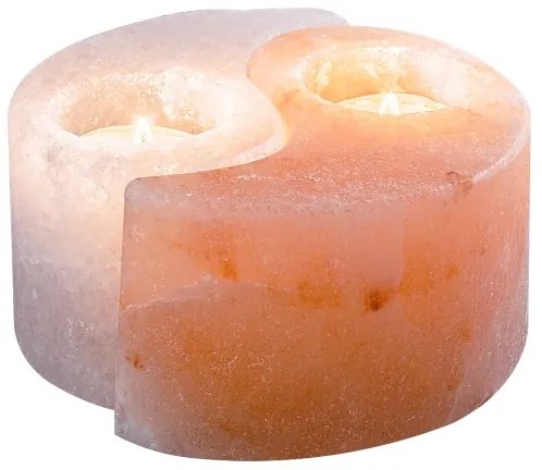 Rabalux 76035 - Lampada di sale - portacandela SOLUNA arancione/bianco