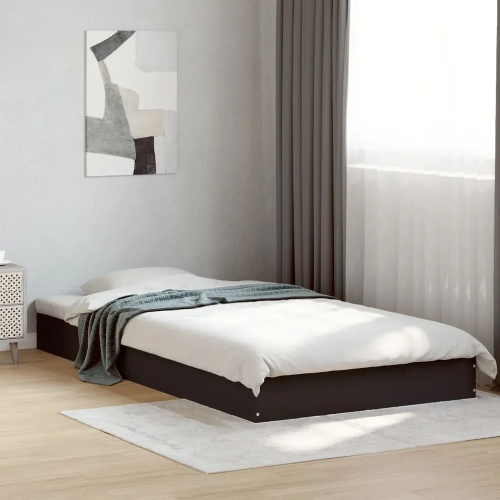 Giroletto nero 90x190 cm in legno multistrato