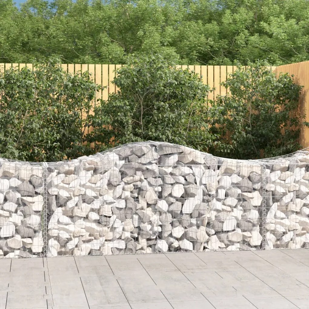Cesti Gabbioni Ad Arco 50 Pz 200x50x80/100 Cm Ferro Zincato /