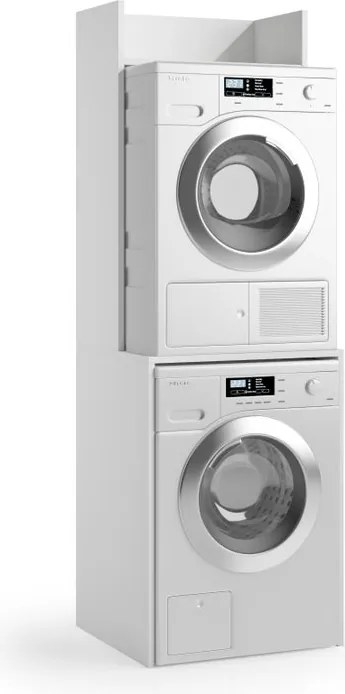 Mobile lavanderia Laundry EL126 in truciolare bianco P 58 x L 65 x H 195 cm