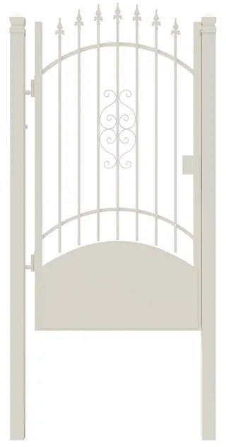Cancello con serratura elettrica Marmolada in ferro, apertura a sinistra, L 104.5, H 180-195 cm, di colore nero